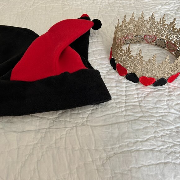 Accessories - Joker & The Queen Cosplay Fair Halloween Hat Cap Crown Royal Hearts His Hers Set